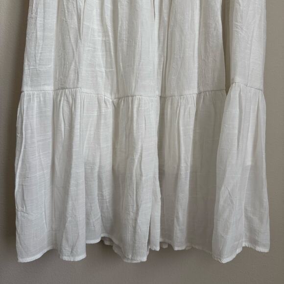 Princess Polly Mya White Maxi Skirt Womens Size 6 Cottage Boho Festival Stretchy - Picture 8 of 11